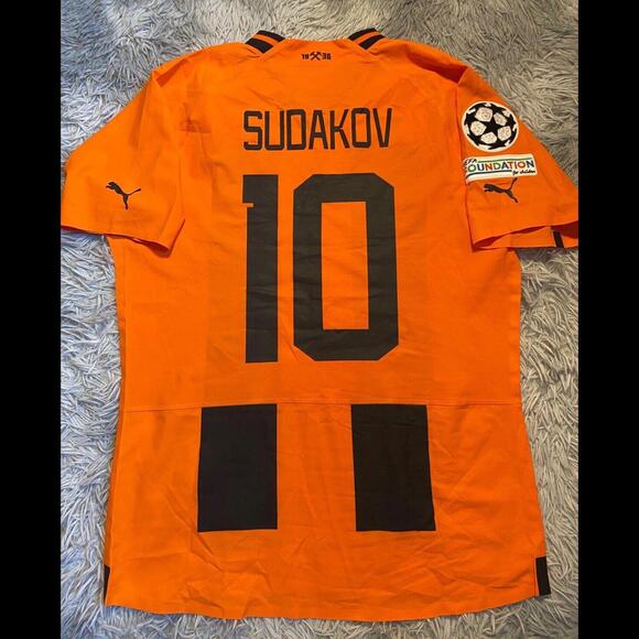 SHAKHTAR DONETSK 2023/24 MATCH Issue/WORN JERSEY SUDAKOV #10 CHAMPIONS LEAGUE - Picture 2 of 9